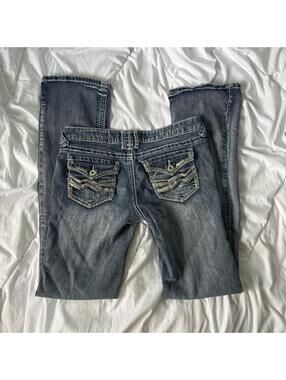 amethyst low rise vintage y2k flared jeans size 5